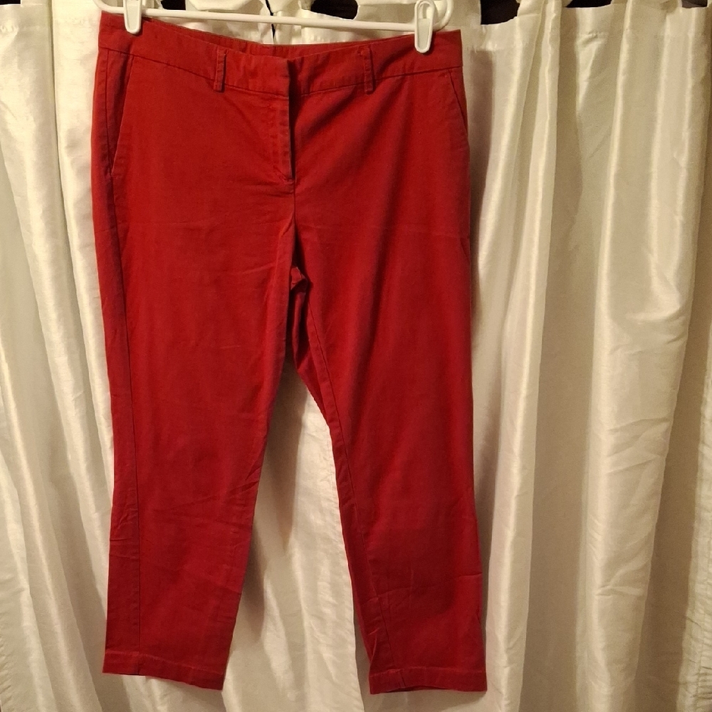 Dalia Collection Red Ankle Pants 10